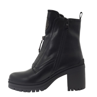 Vnceza чорні ботильйони на високих підборах