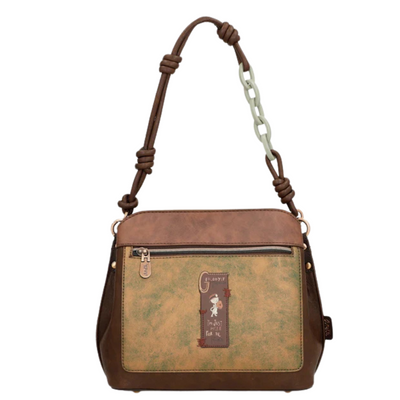 Mała torebka trzykomorowa z zamkiem i klipsem magnetycznym Anekke Core