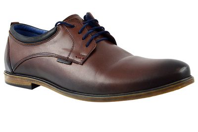 Półbuty męskie Nikopol 1614 brązowe