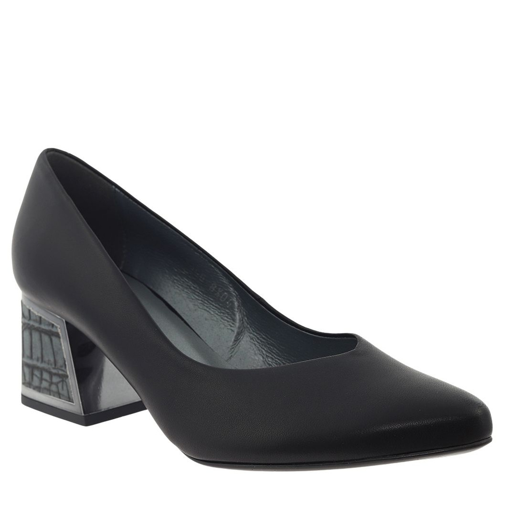 Czółenka skórzane czarne Kordel