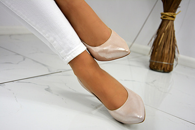 Szpilki Bravo Moda 1373 perłowe