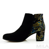 Stylowe botki Sergio Leone z kwiatowym motywem BT541