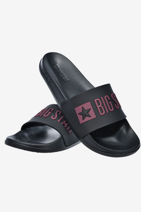 Жіночі гумові спортивні шльопанці кольору фуксії Big Star