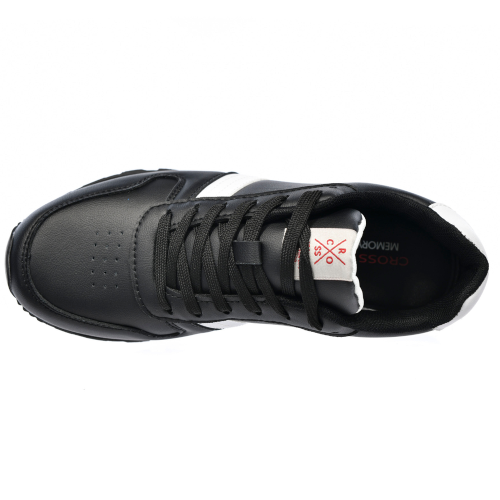 Чорні жіночі кросівки на шнурівці з екошкіри