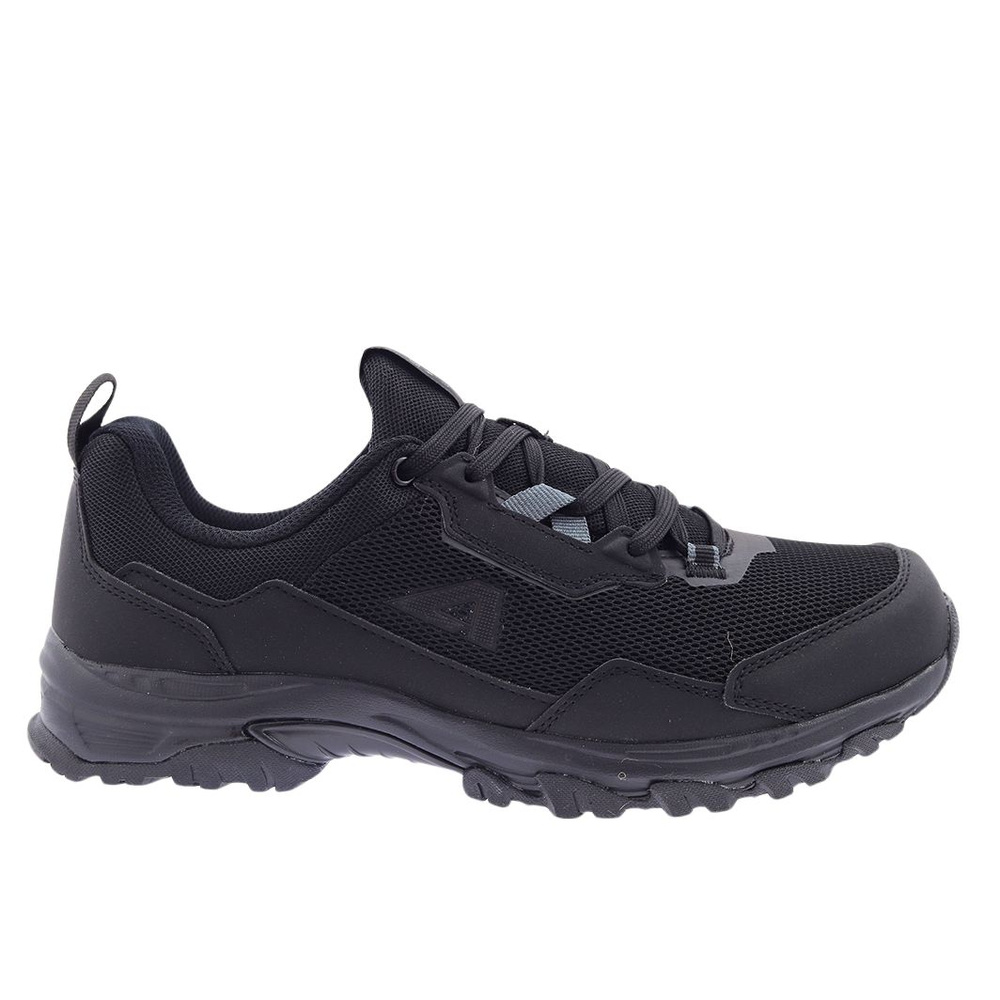 Trekkingi męskie czarne z przewiewnej siatki sznurowane