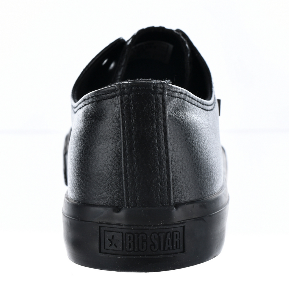 Trampki męskie czarne z eko skóry sznurowane Big Star