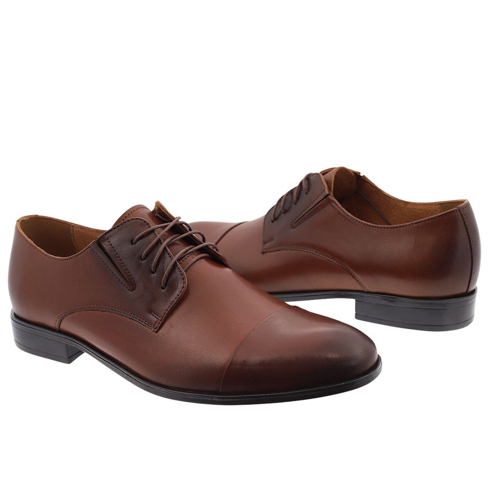 Чоловічі парадні коричневі шкіряні туфлі