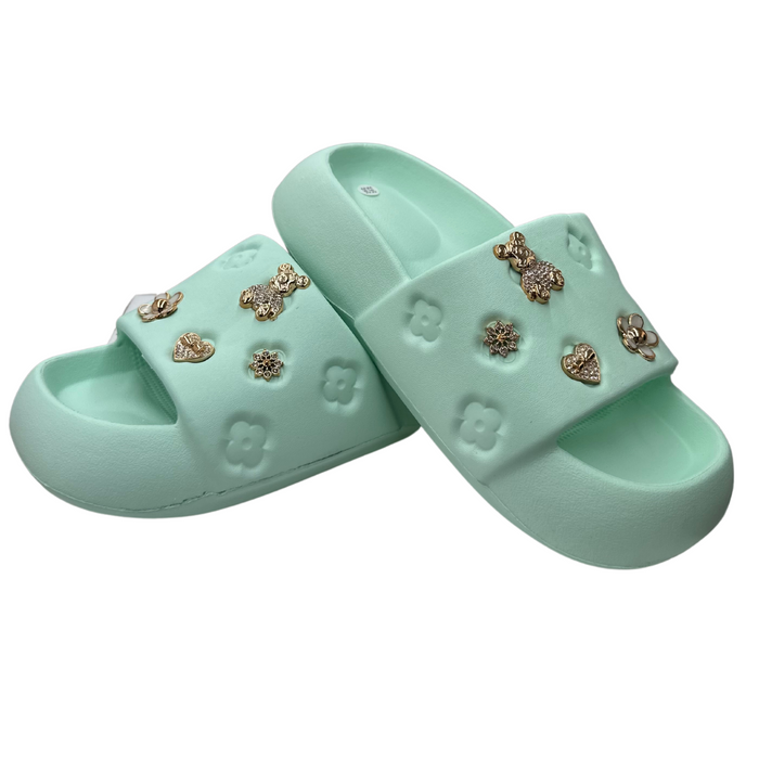 Шльопанці з піни аква з аплікаціями