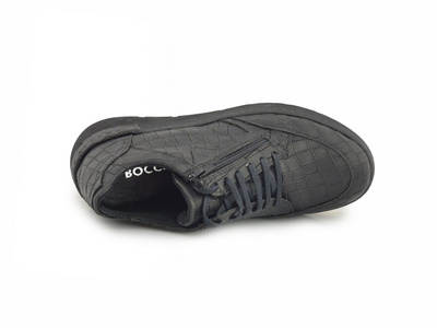 Sneakersy BOCCATO 0382-1026 czarny motyw krokodyla