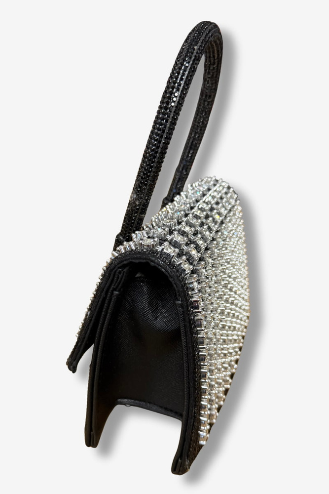 Жіноча чорна сумочка з подвійною ручкою і ремінцем Big Star