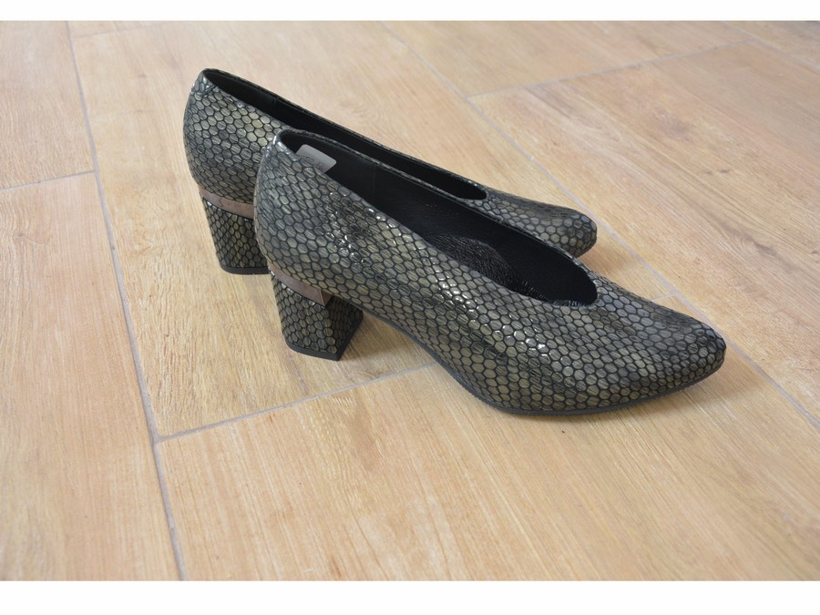 Сірі туфлі на високих підборах KOSTEX 1431 R6038