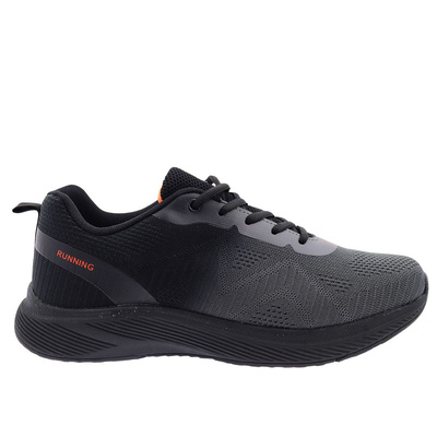 Buty męskie sportowe szare sznurowane 