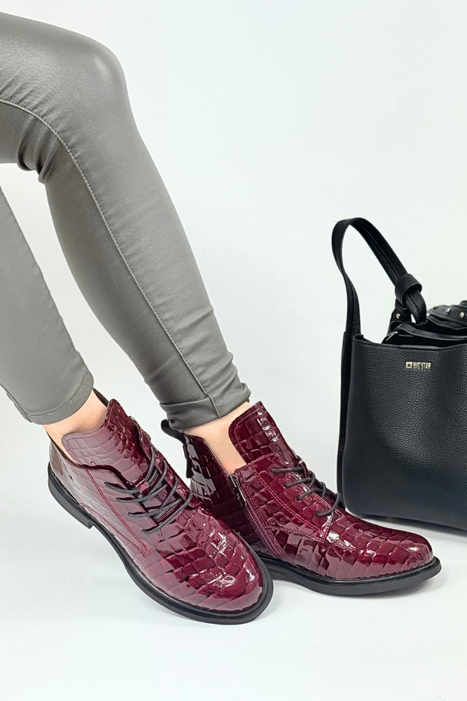 Чорні лаковані ботильйони Filippo