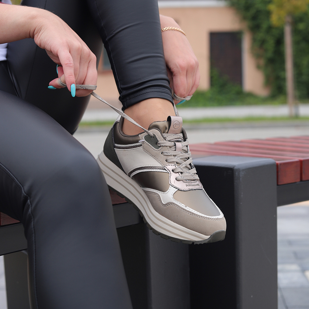 Buty sportowe damskie olive comb Tamaris