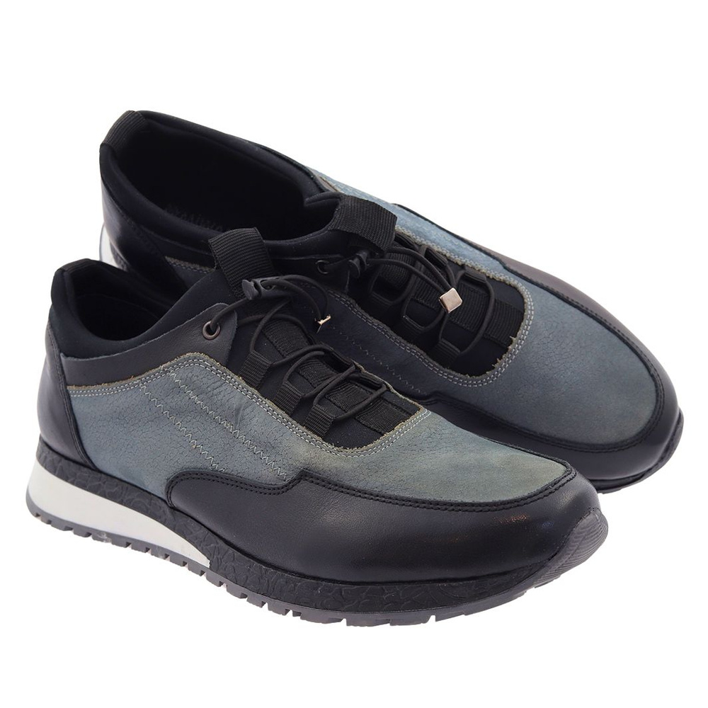 Сірі чоловічі спортивні туфлі на шнурівці