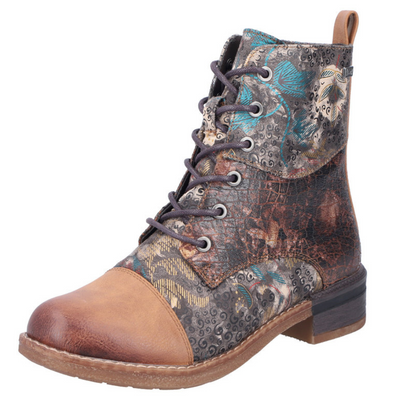 Барвисті шкіряні жіночі ботильйони Rieker 