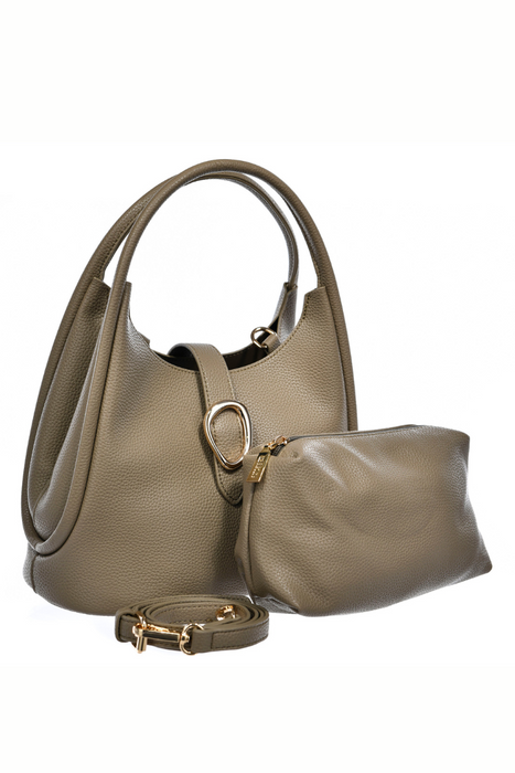 Stylowa torebka taupe z saszetką na zatrzask Big Star