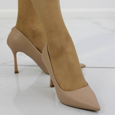 Модні бежеві жіночі туфлі Vinceza