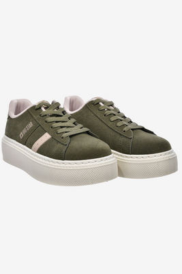 Sneakersy khaki na platformie damskie Big Star