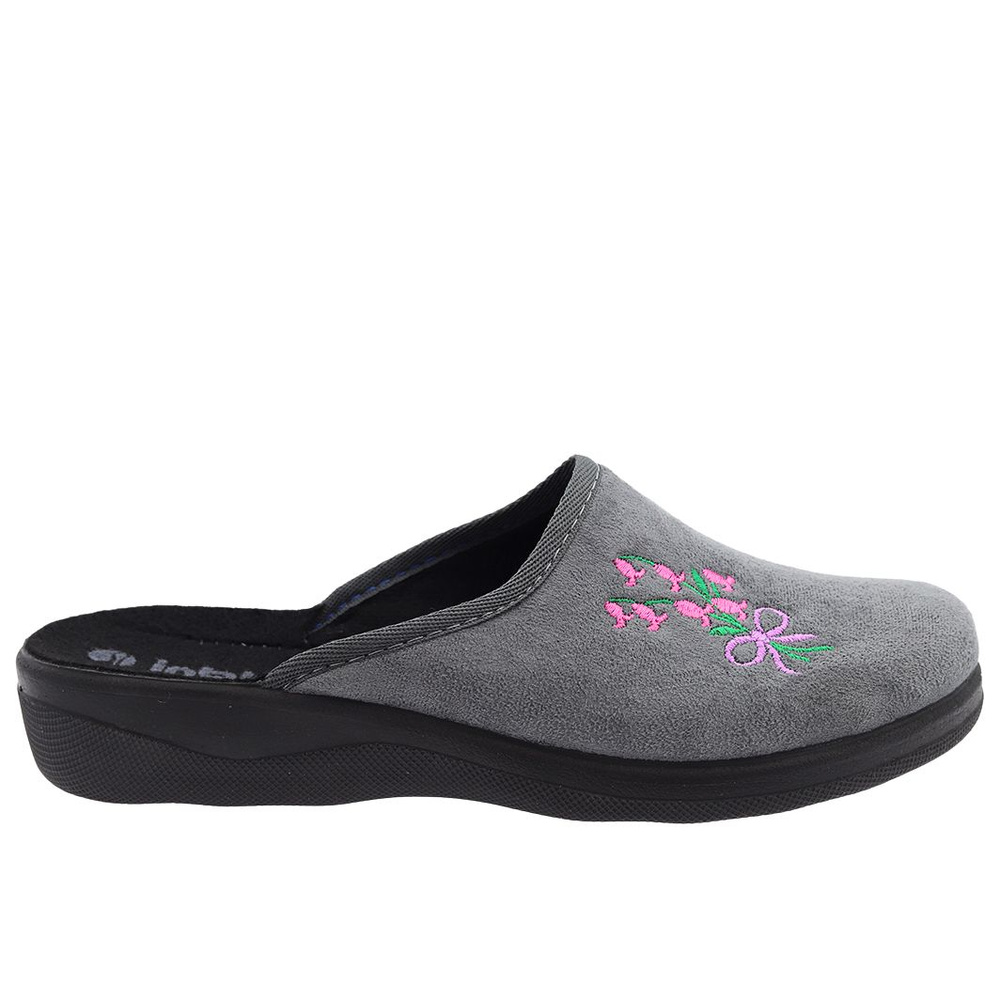 Kapcie damskie szare kryte wsuwane Polskie