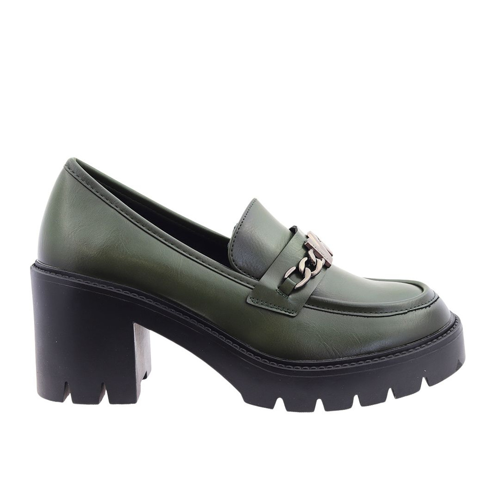 Зелені жіночі мокасини сліпони з колодкою і платформою 