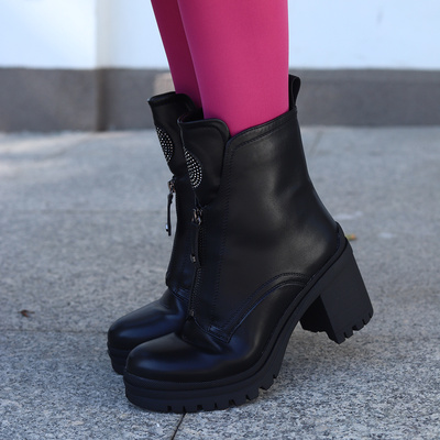 Vnceza чорні ботильйони на високих підборах