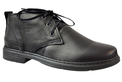 Чоловічі півчобітки POLBUT 191, чорні, на шнурівці