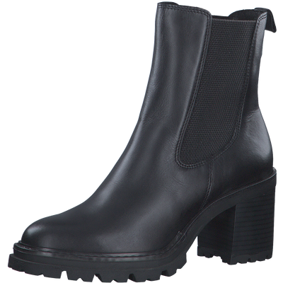 Черевики челсі на високому каблуці, чорні, 2-25451-41 Marco Tozzi