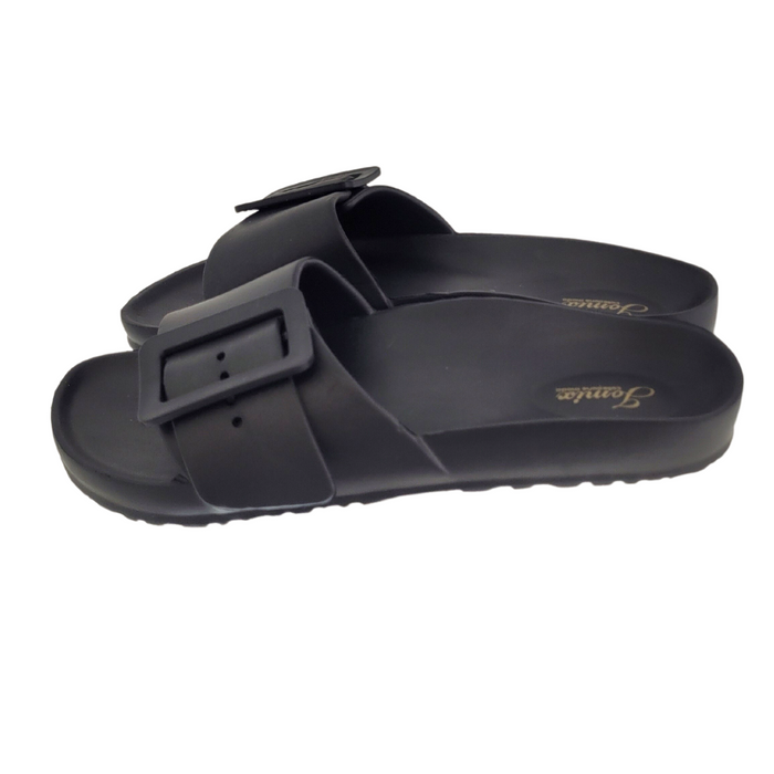 Klapki damskie z klamerką czarne