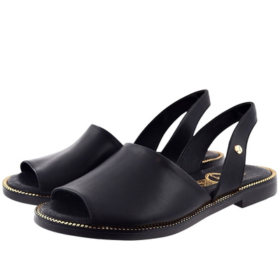 Sandały z zabudowaną cholewką czarne Lemar