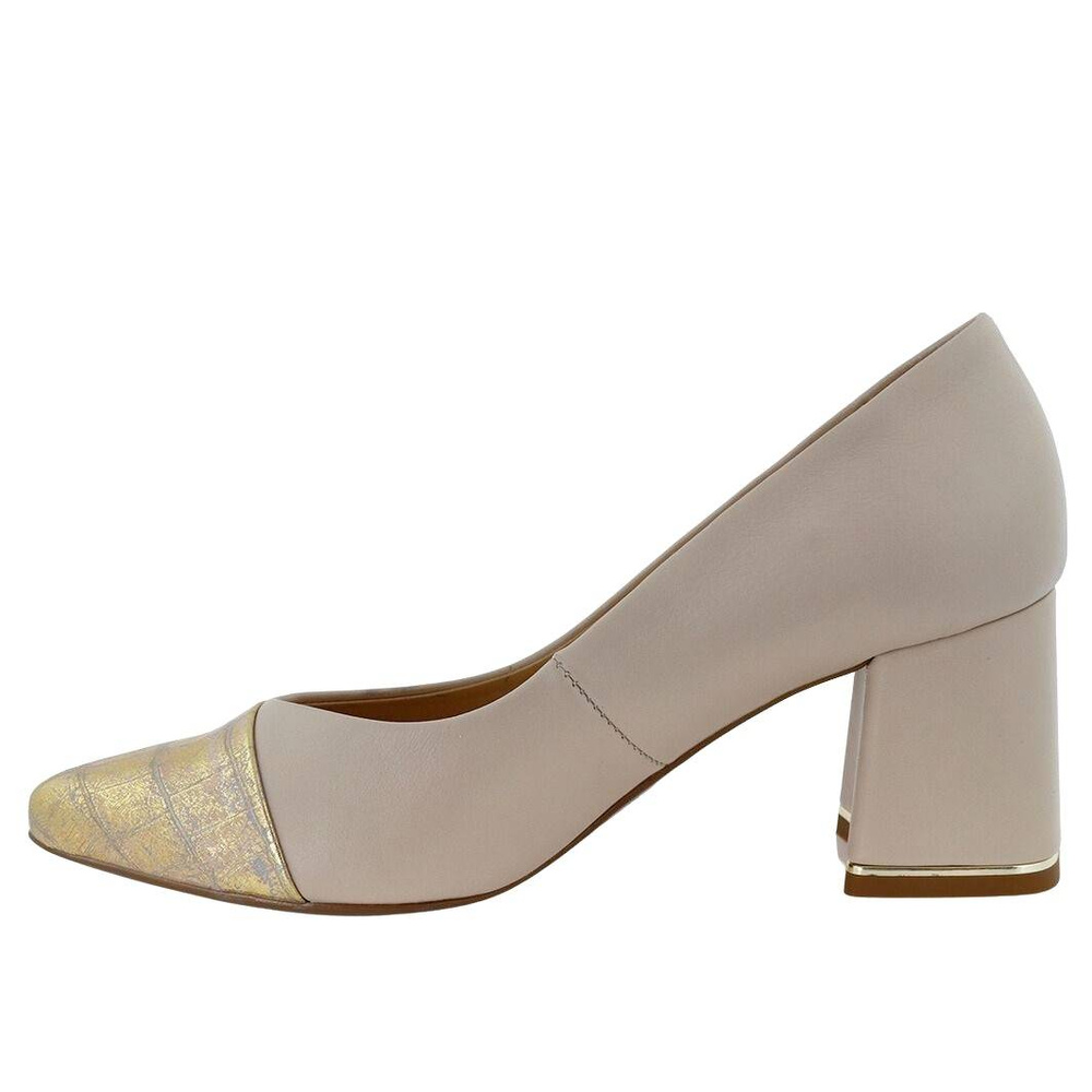 Бежеві жіночі туфлі на високих підборах зі шкіри Kordel