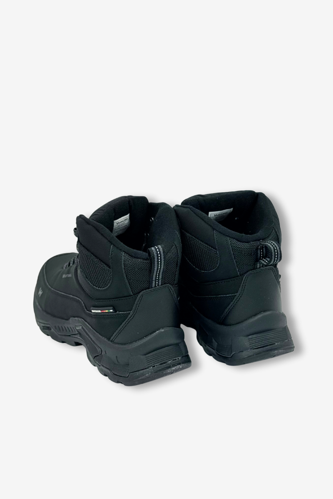 Czarne buty zimowe męskie sznurowane