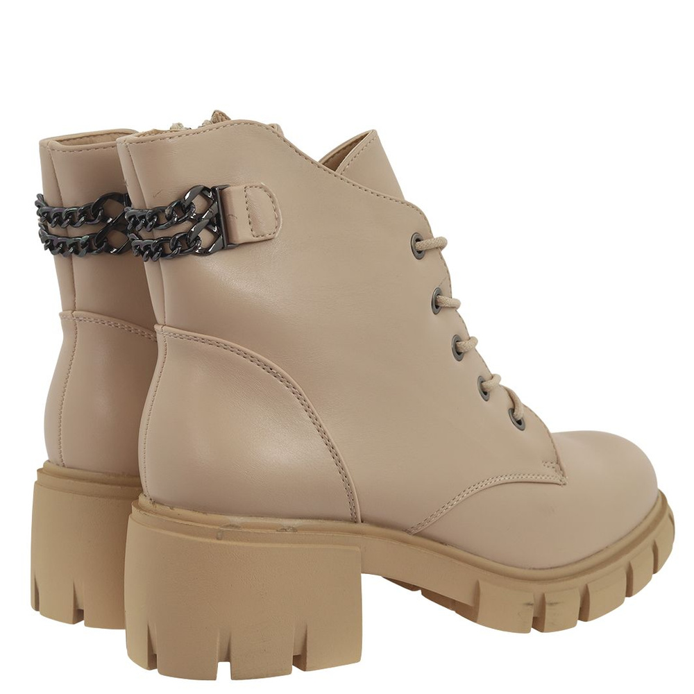 Botki beżowe sznurowane M. Daszyński