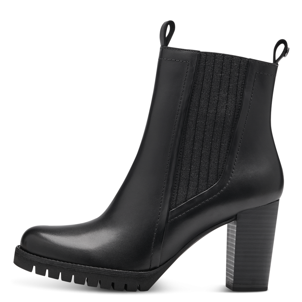 Чорні високі шкіряні черевики Marco Tozzi