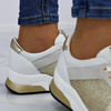 Sneakersy damskie białe na koturnie  Vinceza
