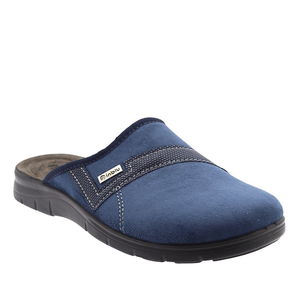 Kapcie domowe męskie granatowe wsuwane Inblu