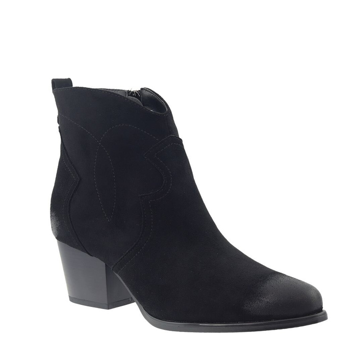 Чорні замшеві ботильйони Potocki на високих підборах