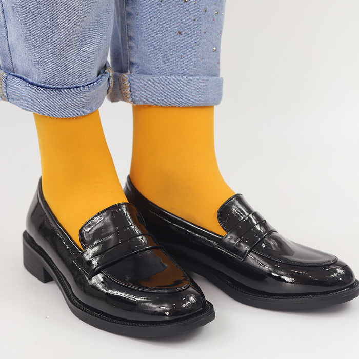 Жіночі чорні лаковані лофери M. Daszyński