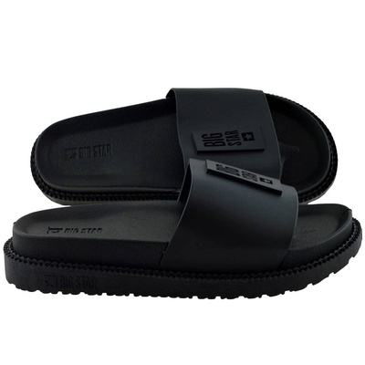 Czarne klapki damskie na platformie Big Star