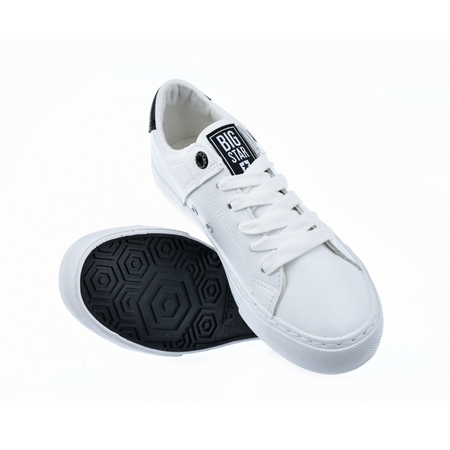 Białe trampki sznurowane Big Star JJ274211 101