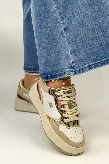 Sneakersy damskie beżowe na platformie D.Franklin
