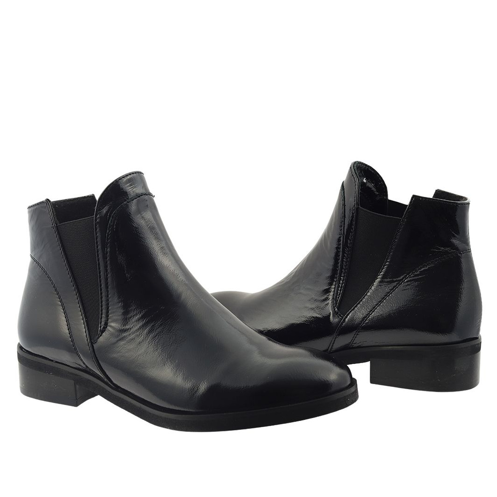 Botki skórzane sztyblety czarne Acord