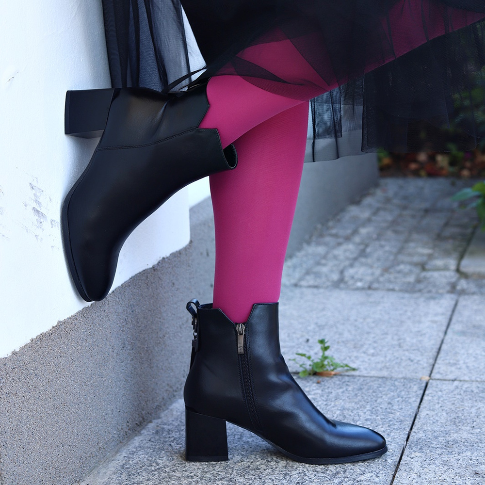 Чорні ботильйони з колодкою Потоцького