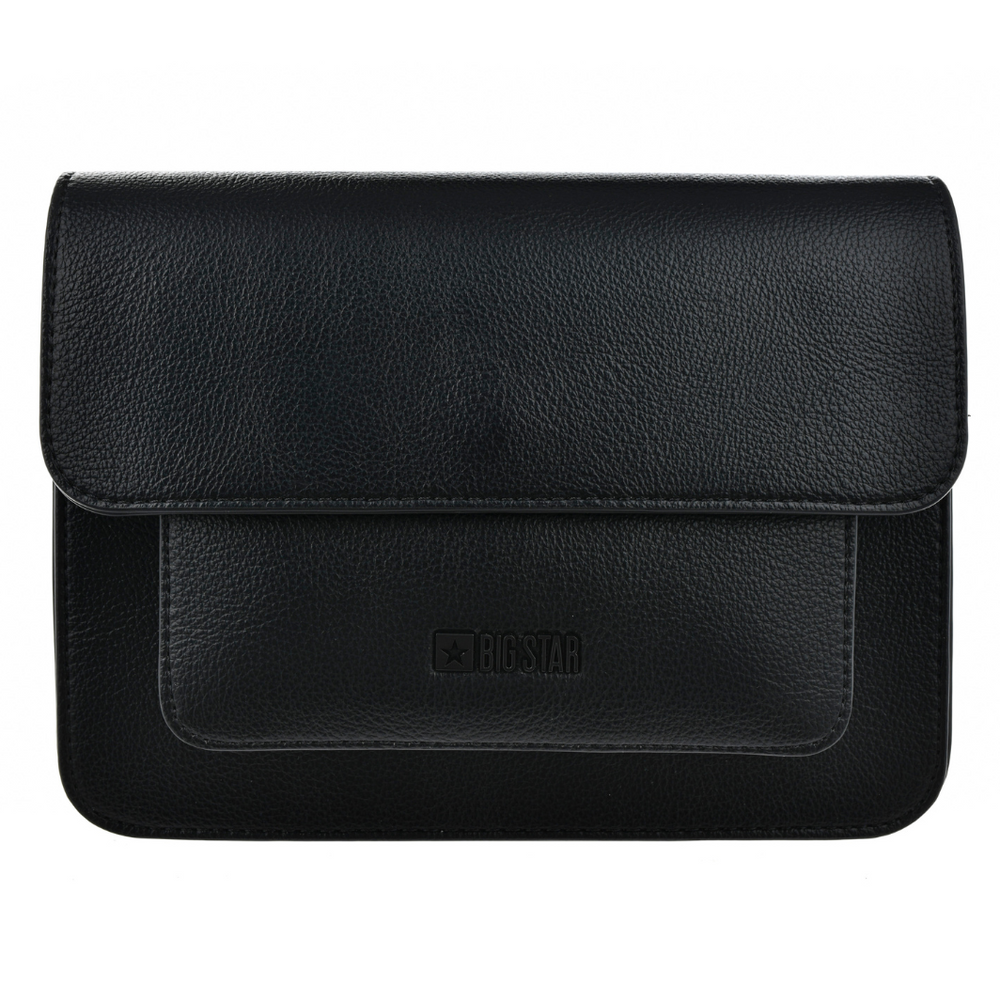 Маленька чорна сумка-месенджер із клапаном у формі великої зірки