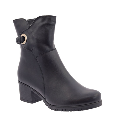 Чорні шкіряні чоботи з польською колодкою