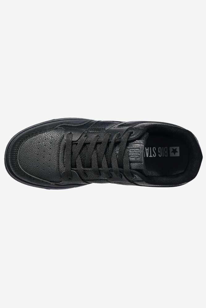 Sneakersy męskie czarne z ekoskóry na grubszej podeszwie Big Star