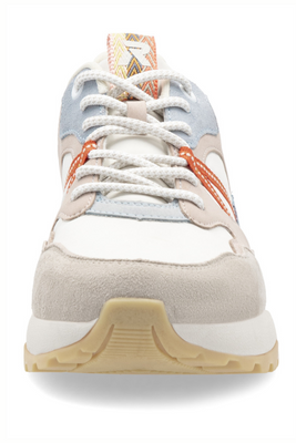 Багатоколірні шкіряні кросівки Rieker на шнурівці