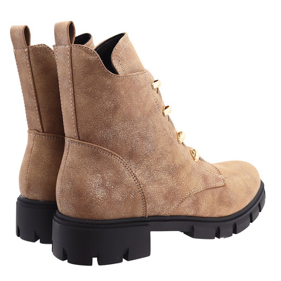 Коричневі замшеві жіночі ботильйони