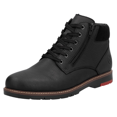 Чоловічі утеплені чорні шкіряні черевики Rieker