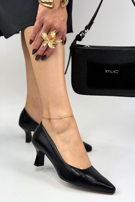 Сріблясті жіночі туфлі Kordel на високих підборах